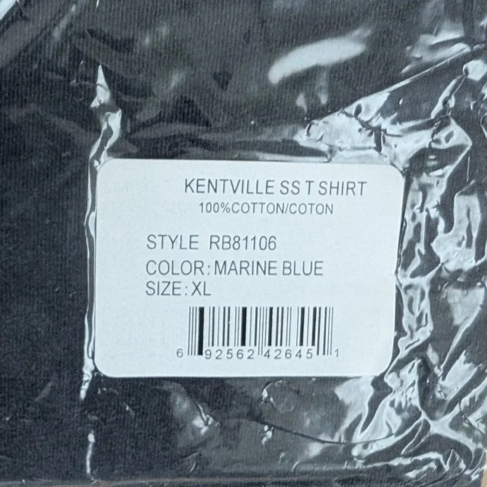 NWT Robert Barakett Kentville Cotton T-Shirt Marine Blue XL & XXL Luxury Tee - Picture 9 of 11